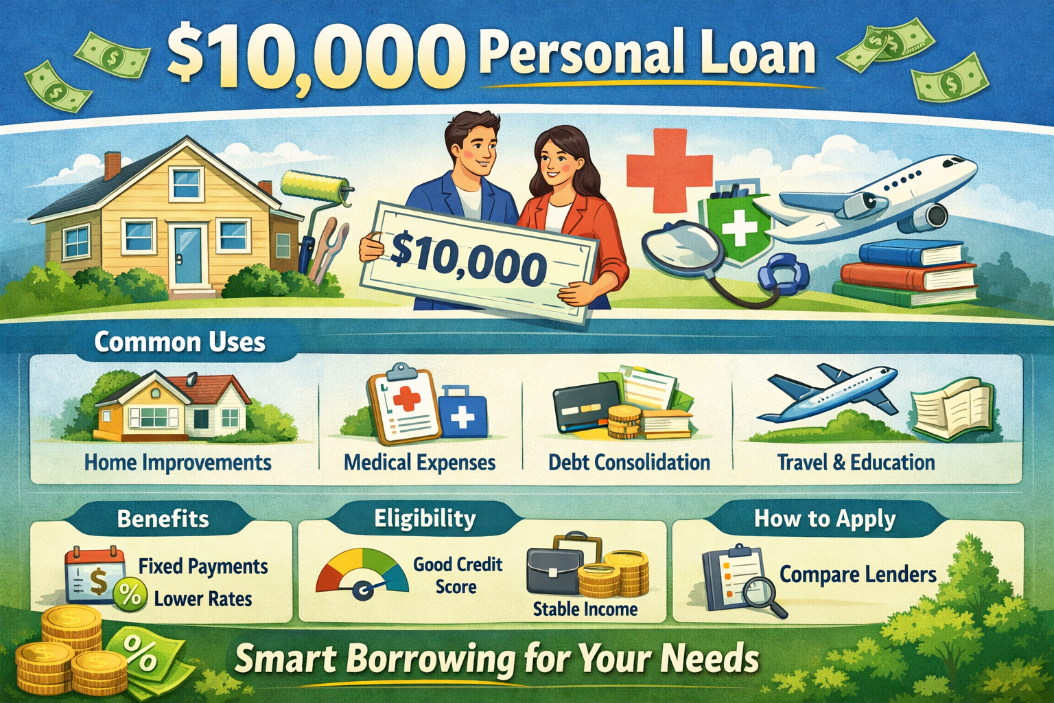 $10,000 Personal Loan: Best Rates, Instant Approval & Low Interest Options (2026 Guide)